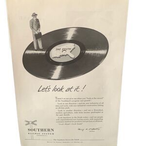 Vintage 1953 Southern Railway Let’s Look at it Ad Advertisement